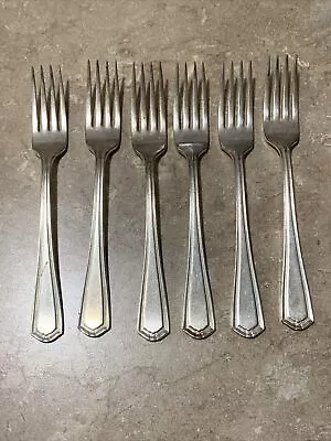 Vintage Oneida Hotel Silver Plate Forks Set Of 6 • $18.99