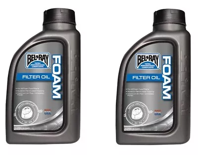 Bel-Ray Foam Air Filter Oil 1 Liter Dirt Bike ATV Street Belray ( 2 Pack )  • $39.99