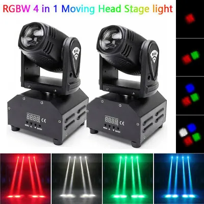 £115.99 • Buy 2X Stage Lighting Beam LED Moving Head DMX Spotlight RGBW Disco DJ Party Light
