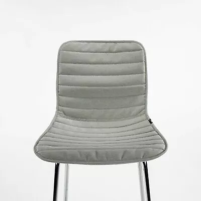 2019 Set Of 8 Jasper Morrison For Vitra HAL Gray Fabric Chair Pad - Covers Only  • $675