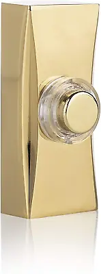 £14.19 • Buy Byron Wired Bell Push Lighted Surface Mounted - Silver/ Brass