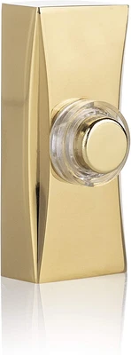 £14.19 • Buy Byron Wired Bell Push Lighted Surface Mounted - Silver/ Brass