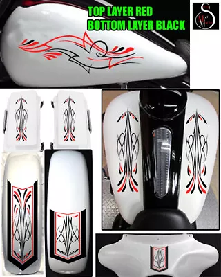 Motorcycle Pinstripe Decal Graphics Set Pick Your Colors Honda Harley Victory • $56.99