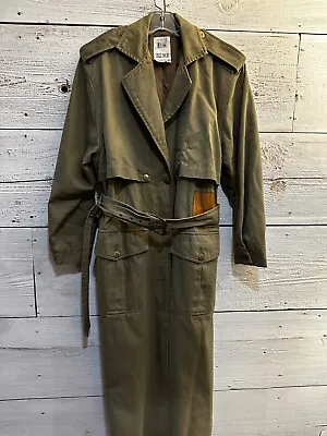 Vintage Women's 1980's Together! Army Green Trench Coat MIssy Size 10 • $39.75