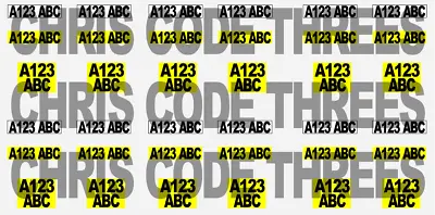 Code 3 Adhesive Vinyl Decal Suit 1/76 & 1/50 Lorries - UK Number Plates Custom • £7