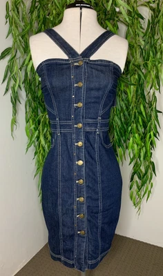 $25 • Buy Mango Jeans | Vintage Denim Dress | EUR S - AU 6 To 8