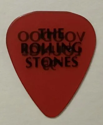 *• ROLLING STONES KEITH RICHARDS VOODOO LOUNGE RARE Guitar Pick TRANSLUCENT  RED • $176
