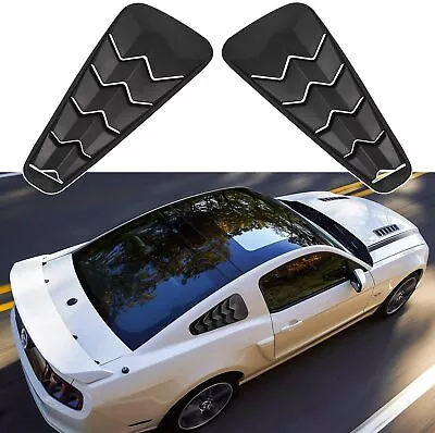 $39.55 • Buy Fit For Ford Mustang 1/4 Quarter Side Window Louvers Scoop Cover Vent 2005-2014