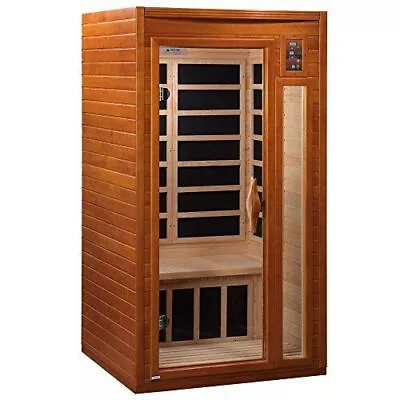 Dynamic Saunas Barcelona 1-2 Person Hemlock Wood Infrared Sauna For Home • $2499