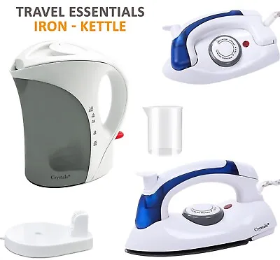 £11.85 • Buy Travel Kettle Portable Electric 1L Camping Kitchen Hotel Jug Holiday Travel Iron