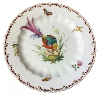 Antique Hand Painted Fabulous Bird Plate By Samson Gold Anchor Mark • £65