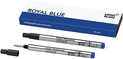 Montblanc 2 Rollerball LeGrand Refills Broad (B) Royal Blue 124497 / 128229 • $24