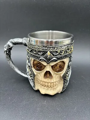 Ebros Viking Warrior Helmet Skull Mug Gothic Tankard 11oz Beer Mug Stein Cup • $14.99