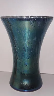 £44 • Buy Vintage Heron Glass Iridescent Vase 90s Signed Loetz,Tiffany's,John Ditchfield