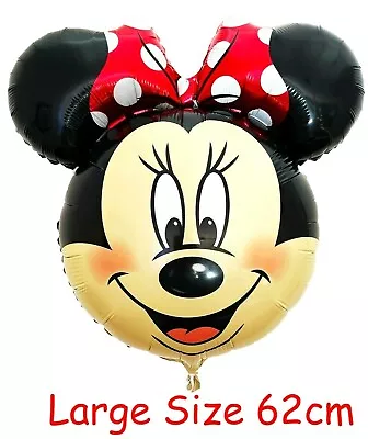 Minnie Mini Mouse Large Head Shaped Red Bow 62cm Helium Balloon 1st Birthday • $3.95