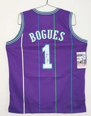 Muggsy Bogues Signed Auto Charlotte Hornets Purple Jersey Autographed Jsa • $99