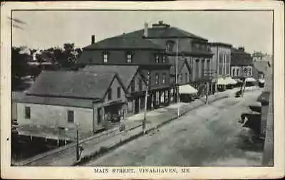 Vinalhaven ME Maine Main St. C1910 Poscard • $7.91