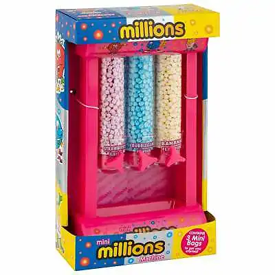 £9.95 • Buy Pink Mini Millions Machine Dispenser With 3 Bags Strawberry,Bubblegum & Banana