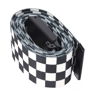 Checkered Belt Can Be Fixed Untie Adjustable Cuttable Strap For Clothing Gsa • £5.95