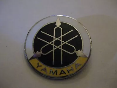 (jr) Rare Old Yamaha Motor Cycles Large Enamel Brooch Pin Badge • £7.50