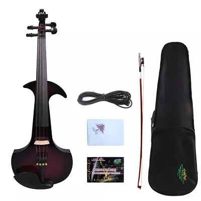 New Advanced Electric Violin 4/4 Solid Wood Nice Tone Free Case Bow #EV18 • $335.53