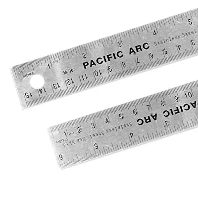 Stainless Steel 6 Inch Metal Ruler Non-Slip Cork Back With Inch And Metric Gr... • $11.82