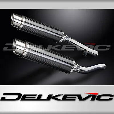 YAMAHA XJR1200 1995-1998 350mm ROUND CARBON BSAU SILENCER EXHAUST KIT • $555.69