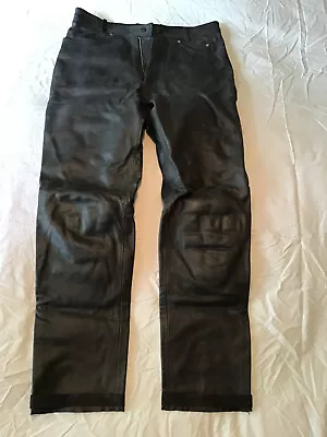 Mens Triumph Leather Motorcycle Jeans Size 34” Waist • £45