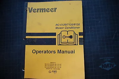 VERMEER RC-5120 7120 9120 MOWER CONDITIONER Owner Operator Manual 1997 Operation • $79.95