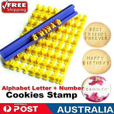 Cookies Biscuit Stamp Fondant Cake Alphabet Letter Number Embosser Mold Cutter • $11.99