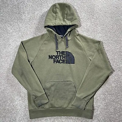 Vintage The North Face Olive Green Pullover Men's Hoodie Size Large Worn • $21.96