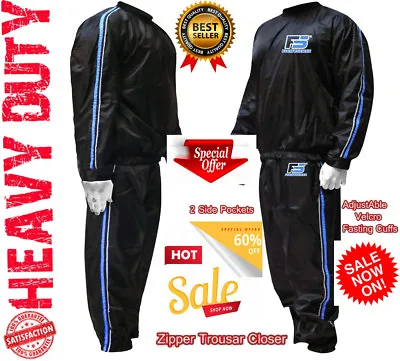 $29.94 • Buy Sauna Sweat TRACK Suit For WEIGHT LOSS Men Women MMA BOXING Body SHAPER Workout