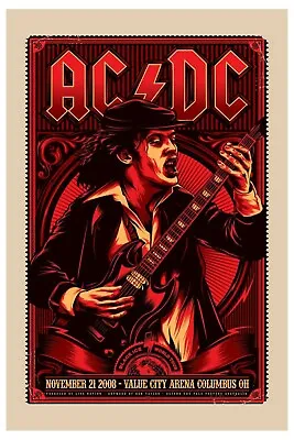$12 • Buy Rock: AC/DC  At Value City Arena Columbus Ohio Concert Poster 2008  12x18