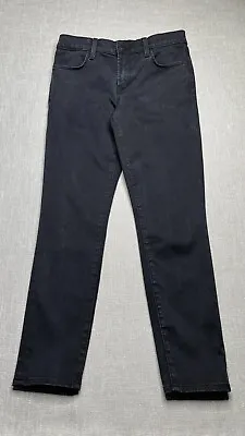 J Brand Womens Jeans Size 28 Black Skinny Mid Rise Stretch Coated Tencel Jegging • $15