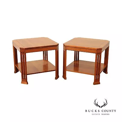 Stickley 21st Century Collection Pair Of Cherry Square End Tables • $1495