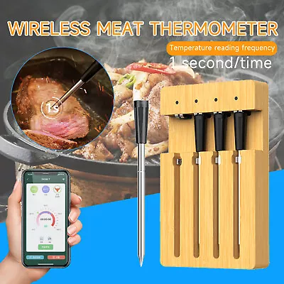 US For Oven 4-Probe Wireless Meat Thermometer Waterproof Food Thermometer Probe • $121.25