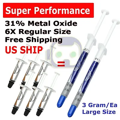 $4.95 • Buy 2PCS High Performance Gold Thermal Grease CPU Heatsink Compound Paste Syringe