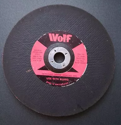 £6 • Buy Wolf High Quality 9  X 7/8  Bore Depressed Centre Metal Grinding Disc 3/8  Thick