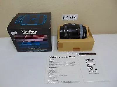 Vivitar 100mm F/3.5 Mc Macro Lens Pentax Nos In Box Af As Pictured • $119.99