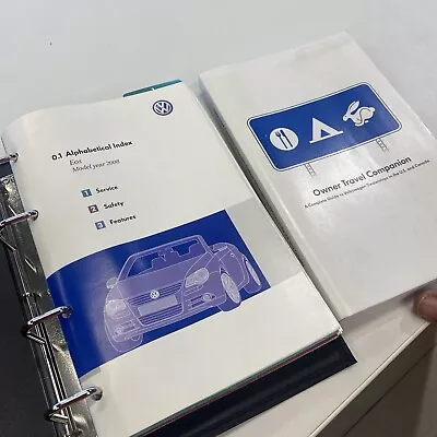 2008 Vw Eos Owners Manual User V6 3.2 I4 2.0 T Vr6 Turbo Lux Komfort Convertible • $100