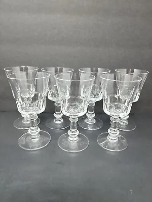 Set Of 7 Vintage Fostoria Wine Glasses Dolly Madison 4.75  Crystal Goblets • $49.99