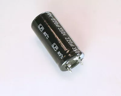 Lot Of 8 Mallory 220uF 350V Aluminum Electrolytic Snap In Capacitor LPW221M2VN45 • $24