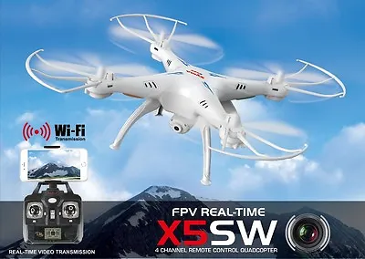 Drone SYMA X5SW FPV Headless Camera HD Real Time Wifi For IPHONE And Android 24h • £130.14