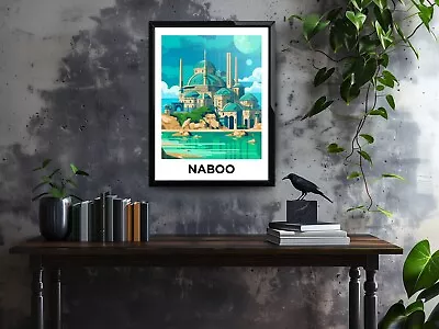 Naboo - Star Wars Travel Poster Star Wars Planet Minimalist Poster Gamer Decor • $31.02