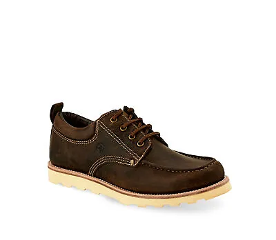 Old West Brown Mens Leather Casual Lace-Up Oxford Shoes • $68.99