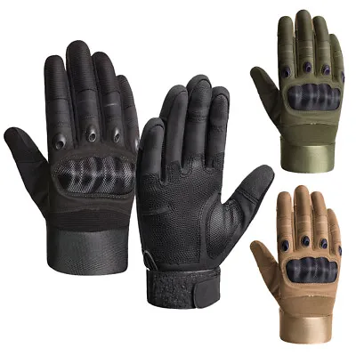 Tactical Gloves Motorcycle Motocross Full Finger Motorbike Riding Racing Mittens • $10.59
