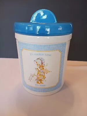 Holly Hobbie Cookie Jar “It’s Cookie Time” Ceramic Vtg 1980s  American Greetings • $35