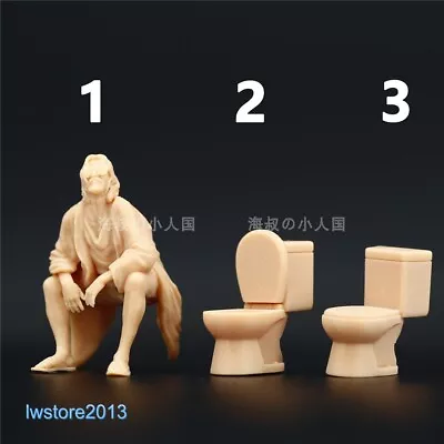 1/43 Miniatures Figures Toilet Uncle Man Scene Props Model For Cars Vehicle Toys • $29.99