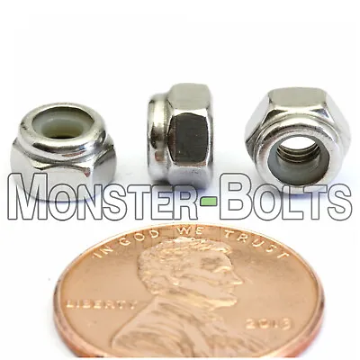 M4-0.70 Stainless Steel Nylon Insert Hex Lock Nut Metric DIN 985 A2 / 18-8 • $4.59