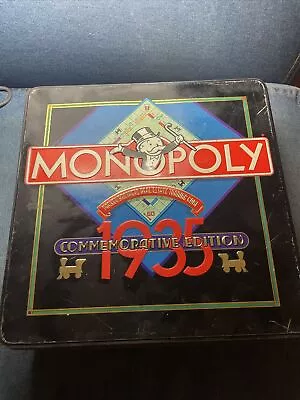 Monopoly 1935 Commemorative Tin Edition 1985 50th Anniversary Board Game VTG • $29